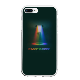 Чехол для iPhone 7Plus/8 Plus матовый с принтом Imagine Dragons Light в Санкт-Петербурге, Силикон | Область печати: задняя сторона чехла, без боковых панелей | demons | evolve | mirrors | radioactive | драконы | космос | музыка | нло | ночь | поп | радуга | рок | свет