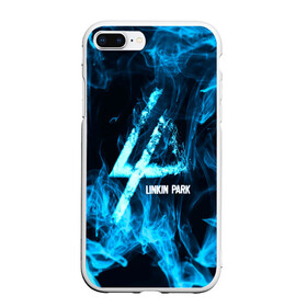 Чехол для iPhone 7Plus/8 Plus матовый с принтом Linkin Park синий дым в Санкт-Петербурге, Силикон | Область печати: задняя сторона чехла, без боковых панелей | альтернативный рок | линкин парк