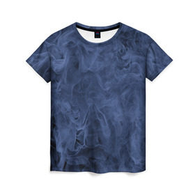 Женская футболка 3D с принтом Smoke в Санкт-Петербурге, 100% полиэфир ( синтетическое хлопкоподобное полотно) | прямой крой, круглый вырез горловины, длина до линии бедер | fire | flame | in fire | smoke | в огне | дым | огненный | огонь | текстуры