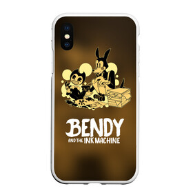 Чехол для iPhone XS Max матовый с принтом Bendy and the ink machine (3D) в Санкт-Петербурге, Силикон | Область печати: задняя сторона чехла, без боковых панелей | Тематика изображения на принте: bendy | horror | ink | machine