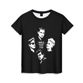 Женская футболка 3D с принтом Depeche mode(world in my eyes) в Санкт-Петербурге, 100% полиэфир ( синтетическое хлопкоподобное полотно) | прямой крой, круглый вырез горловины, длина до линии бедер | depeche mode | music | альтернатива | музыка | рок