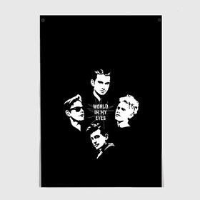 Постер с принтом Depeche mode(world in my eyes) в Санкт-Петербурге, 100% бумага
 | бумага, плотность 150 мг. Матовая, но за счет высокого коэффициента гладкости имеет небольшой блеск и дает на свету блики, но в отличии от глянцевой бумаги не покрыта лаком | depeche mode | music | альтернатива | музыка | рок