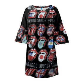 Детское платье 3D с принтом The Rolling Stones в Санкт-Петербурге, 100% полиэстер | прямой силуэт, чуть расширенный к низу. Круглая горловина, на рукавах — воланы | англия | аргентина | блюз рок | канада | мик джаггер | музыка | песни | психоделический рок | ритм н блюз | рок | рок н ролл | ролинг | рот | стоун | стоунз | сша | флаг | язык | япония