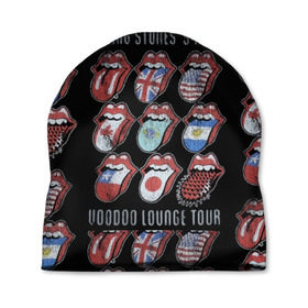 Шапка 3D с принтом The Rolling Stones в Санкт-Петербурге, 100% полиэстер | универсальный размер, печать по всей поверхности изделия | англия | аргентина | блюз рок | канада | мик джаггер | музыка | песни | психоделический рок | ритм н блюз | рок | рок н ролл | ролинг | рот | стоун | стоунз | сша | флаг | язык | япония