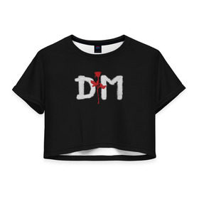 Женская футболка 3D укороченная с принтом Depeche mode в Санкт-Петербурге, 100% полиэстер | круглая горловина, длина футболки до линии талии, рукава с отворотами | depeche mode | music | альтернатива | музыка | рок