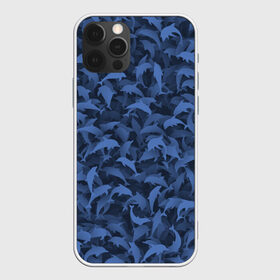 Чехол для iPhone 12 Pro Max с принтом Камуфляж с дельфинами в Санкт-Петербурге, Силикон |  | вода | дельфин | дельфины | милитари | море | океан | паттерн | синий | текстура | черное
