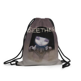 Рюкзак-мешок 3D с принтом Seether в Санкт-Петербурге, 100% полиэстер | плотность ткани — 200 г/м2, размер — 35 х 45 см; лямки — толстые шнурки, застежка на шнуровке, без карманов и подкладки | saron gas | seether