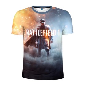Мужская футболка 3D спортивная с принтом Battlefield One в Санкт-Петербурге, 100% полиэстер с улучшенными характеристиками | приталенный силуэт, круглая горловина, широкие плечи, сужается к линии бедра | battlefield 1 | battlefield one | dice | ea | electronic arts | frostbite | tm | батлфилд 1