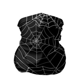 Бандана-труба 3D с принтом Паутинка в Санкт-Петербурге, 100% полиэстер, ткань с особыми свойствами — Activecool | плотность 150‒180 г/м2; хорошо тянется, но сохраняет форму | Тематика изображения на принте: белый | паутина | узор | хэллоуин | черный