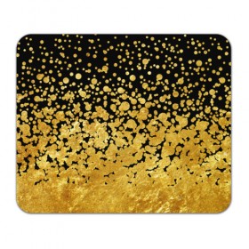 Коврик прямоугольный с принтом Золотой в Санкт-Петербурге, натуральный каучук | размер 230 х 185 мм; запечатка лицевой стороны | блеск | блестки | желтый | круги | перетекание | россыпь | черный