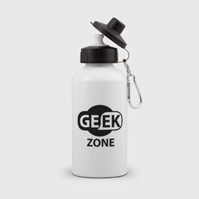 Бутылка спортивная с принтом Geek zone в Санкт-Петербурге, металл | емкость — 500 мл, в комплекте две пластиковые крышки и карабин для крепления | 8 bit | atari | dendy | gamer | geek | nintendo | pac man | retro gamer | sega | атари | денди | нинтендо | сега | скелет