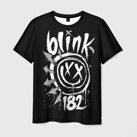 Мужская футболка 3D с принтом Blink-182 в Санкт-Петербурге, 100% полиэфир | прямой крой, круглый вырез горловины, длина до линии бедер | blink | california | pop | punk | rock | группа | калифорния | панк | рок