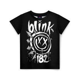 Детская футболка 3D с принтом Blink-182 в Санкт-Петербурге, 100% гипоаллергенный полиэфир | прямой крой, круглый вырез горловины, длина до линии бедер, чуть спущенное плечо, ткань немного тянется | blink | california | pop | punk | rock | группа | калифорния | панк | рок