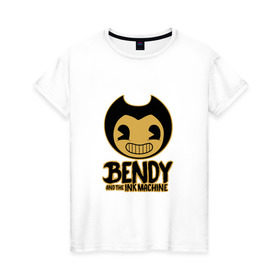 Женская футболка хлопок с принтом Bendy and the ink machine (9) в Санкт-Петербурге, 100% хлопок | прямой крой, круглый вырез горловины, длина до линии бедер, слегка спущенное плечо | bendy | bendy and the ink machine | horror | ink | machine | trend