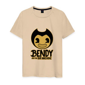 Мужская футболка хлопок с принтом Bendy and the ink machine (9) в Санкт-Петербурге, 100% хлопок | прямой крой, круглый вырез горловины, длина до линии бедер, слегка спущенное плечо. | Тематика изображения на принте: bendy | bendy and the ink machine | horror | ink | machine | trend