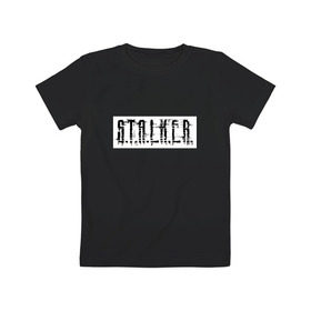 Детская футболка хлопок с принтом Stalker в Санкт-Петербурге, 100% хлопок | круглый вырез горловины, полуприлегающий силуэт, длина до линии бедер | stalker | сталкер