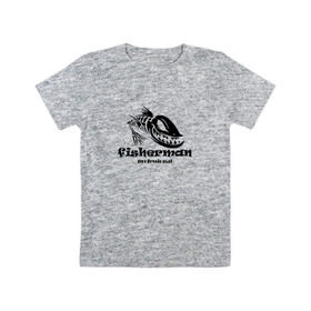 Детская футболка хлопок с принтом Fisherman Pro в Санкт-Петербурге, 100% хлопок | круглый вырез горловины, полуприлегающий силуэт, длина до линии бедер | Тематика изображения на принте: 
