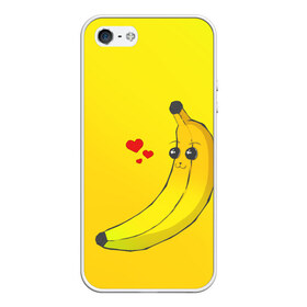 Чехол для iPhone 5/5S матовый с принтом Just Banana (Yellow) в Санкт-Петербурге, Силикон | Область печати: задняя сторона чехла, без боковых панелей | banana | банан | желтый | оранжевый | фрукты