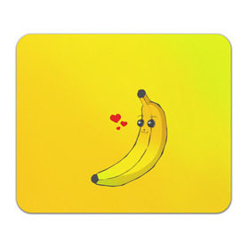 Коврик прямоугольный с принтом Just Banana (Yellow) в Санкт-Петербурге, натуральный каучук | размер 230 х 185 мм; запечатка лицевой стороны | Тематика изображения на принте: banana | банан | желтый | оранжевый | фрукты