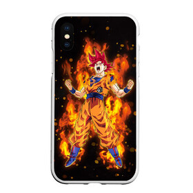 Чехол для iPhone XS Max матовый с принтом Dragon Ball в Санкт-Петербурге, Силикон | Область печати: задняя сторона чехла, без боковых панелей | Тематика изображения на принте: anime | dragon ball | goku | драгон болл