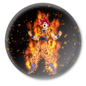 Значок с принтом Dragon Ball в Санкт-Петербурге,  металл | круглая форма, металлическая застежка в виде булавки | anime | dragon ball | goku | драгон болл