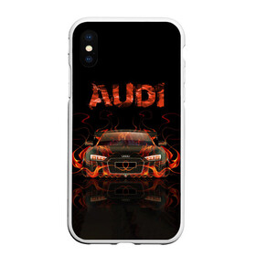 Чехол для iPhone XS Max матовый с принтом AUDI в огоне в Санкт-Петербурге, Силикон | Область печати: задняя сторона чехла, без боковых панелей | Тематика изображения на принте: авто | ауди | машина | огонь | пламя