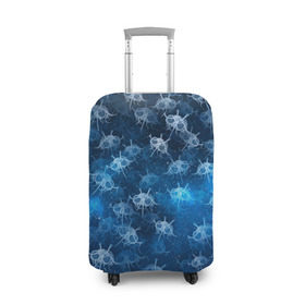 Чехол для чемодана 3D с принтом Летающие макаронные монстры в Санкт-Петербурге, 86% полиэфир, 14% спандекс | двустороннее нанесение принта, прорези для ручек и колес | галактикаб паттерн | звезды | космос | лапша | лмм | мем | пастафарианство | спагетти | тефтели | фрикадельки