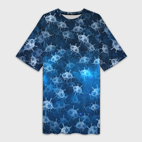 Платье-футболка 3D с принтом Летающие макаронные монстры в Санкт-Петербурге,  |  | галактикаб паттерн | звезды | космос | лапша | лмм | мем | пастафарианство | спагетти | тефтели | фрикадельки