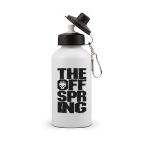 Бутылка спортивная с принтом The Offspring в Санкт-Петербурге, металл | емкость — 500 мл, в комплекте две пластиковые крышки и карабин для крепления | Тематика изображения на принте: offspring | офспринг | оффспринг | рок