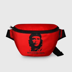 Поясная сумка 3D с принтом CHE GUEVARA | ЭРНЕСТО ЧЕ ГЕВАРА в Санкт-Петербурге, 100% полиэстер | плотная ткань, ремень с регулируемой длиной, внутри несколько карманов для мелочей, основное отделение и карман с обратной стороны сумки застегиваются на молнию | che | guevara