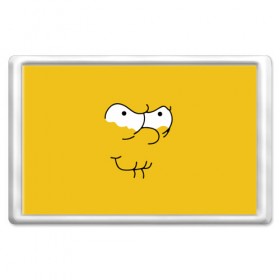 Магнит 45*70 с принтом Simpsons Lemon Face в Санкт-Петербурге, Пластик | Размер: 78*52 мм; Размер печати: 70*45 | лимонное | лицо | симпсоны