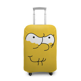 Чехол для чемодана 3D с принтом Simpsons Lemon Face в Санкт-Петербурге, 86% полиэфир, 14% спандекс | двустороннее нанесение принта, прорези для ручек и колес | лимонное | лицо | симпсоны