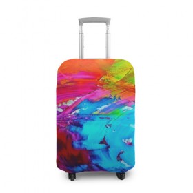Чехол для чемодана 3D с принтом Tie-dye в Санкт-Петербурге, 86% полиэфир, 14% спандекс | двустороннее нанесение принта, прорези для ручек и колес | abstraction | color | spray | tie dye | абстракция | акварель | живопись | искусство | краски | текстуры | цветные краски | яркие цвета