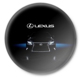 Значок с принтом Lexus в Санкт-Петербурге,  металл | круглая форма, металлическая застежка в виде булавки | auto | lexus | sport | toyota | автомобиль | внедорожник | машина | спорт