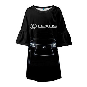 Детское платье 3D с принтом Lexus в Санкт-Петербурге, 100% полиэстер | прямой силуэт, чуть расширенный к низу. Круглая горловина, на рукавах — воланы | auto | lexus | sport | toyota | автомобиль | внедорожник | машина | спорт
