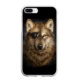 Чехол для iPhone 7Plus/8 Plus матовый с принтом Морской волк в Санкт-Петербурге, Силикон | Область печати: задняя сторона чехла, без боковых панелей | волк | глаз | животное | зверь | корабль | моряк | пират | собака | флот | хищник