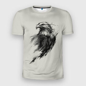 Мужская футболка 3D спортивная с принтом Орел в Санкт-Петербурге, 100% полиэстер с улучшенными характеристиками | приталенный силуэт, круглая горловина, широкие плечи, сужается к линии бедра | Тематика изображения на принте: eagle | орел | природа | птица | сокол | хищник