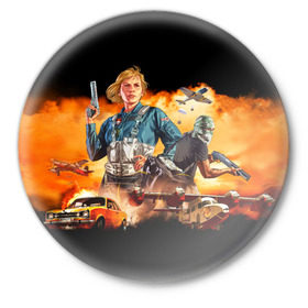 Значок с принтом GTA 5 Online: SMUGGLER’S RUN в Санкт-Петербурге,  металл | круглая форма, металлическая застежка в виде булавки | auto | dead | grand | red | redemption | rockstar | smugglers | theft | гта | контрабандисты | рокстар