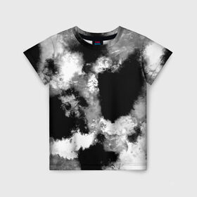 Детская футболка 3D с принтом Black and White color в Санкт-Петербурге, 100% гипоаллергенный полиэфир | прямой крой, круглый вырез горловины, длина до линии бедер, чуть спущенное плечо, ткань немного тянется | 