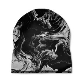 Шапка 3D с принтом vortex gray в Санкт-Петербурге, 100% полиэстер | универсальный размер, печать по всей поверхности изделия | Тематика изображения на принте: abstraction | color | spray | tie dye | абстракция | акварель | живопись | искусство | краски | текстуры