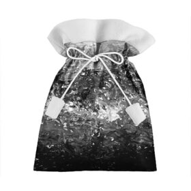 Подарочный 3D мешок с принтом Чёрно белый цвет в Санкт-Петербурге, 100% полиэстер | Размер: 29*39 см | Тематика изображения на принте: abstraction | color | spray | tie dye | абстракция | акварель | живопись | искусство | краски | текстуры