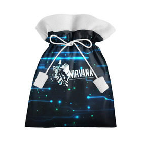 Подарочный 3D мешок с принтом Схема Nirvana (Курт Кобейн) в Санкт-Петербурге, 100% полиэстер | Размер: 29*39 см | Тематика изображения на принте: kurt cobain | микросхема | нирвана | плата