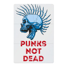 Магнитный плакат 2Х3 с принтом Punks not dead в Санкт-Петербурге, Полимерный материал с магнитным слоем | 6 деталей размером 9*9 см | music | punk | rock | skull | музыка | панк | рок | череп | черепа