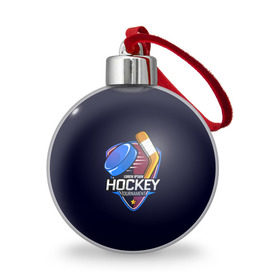 Ёлочный шар с принтом Hockey в Санкт-Петербурге, Пластик | Диаметр: 77 мм | bandy | hockey | клюшка | коньки | лед | спорт | хоккей