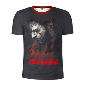 Мужская футболка 3D спортивная с принтом Metal Gear Solid в Санкт-Петербурге, 100% полиэстер с улучшенными характеристиками | приталенный силуэт, круглая горловина, широкие плечи, сужается к линии бедра | game | gear | metal | snake | игра | шпион