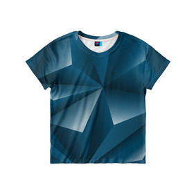 Детская футболка 3D с принтом 3d triangles в Санкт-Петербурге, 100% гипоаллергенный полиэфир | прямой крой, круглый вырез горловины, длина до линии бедер, чуть спущенное плечо, ткань немного тянется | 