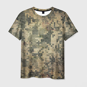 Мужская футболка 3D с принтом Khaki 2 в Санкт-Петербурге, 100% полиэфир | прямой крой, круглый вырез горловины, длина до линии бедер | армейская | военная | камуфляж | хаки