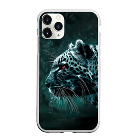 Чехол для iPhone 11 Pro Max матовый с принтом Леопард в Санкт-Петербурге, Силикон |  | гепард | леопард | темный | хищник
