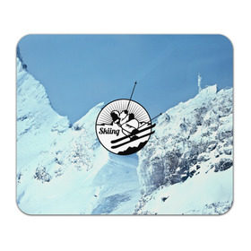 Коврик прямоугольный с принтом Лыжный спорт в Санкт-Петербурге, натуральный каучук | размер 230 х 185 мм; запечатка лицевой стороны | ski patrol | sport | возвышение | возвышенность | гора | горка | национальный парк | облака | склон | снег | спорт | холм