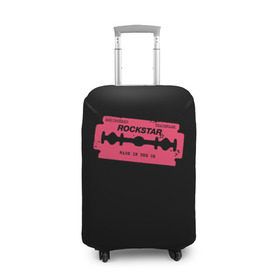 Чехол для чемодана 3D с принтом Rockstar Razor в Санкт-Петербурге, 86% полиэфир, 14% спандекс | двустороннее нанесение принта, прорези для ручек и колес | auto | dead | grand | red | redemption | theft | бритва | гта | лезвие | рокстар
